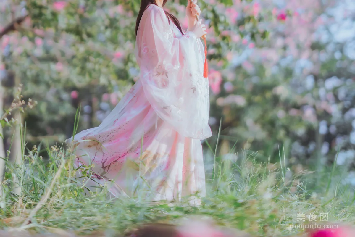 [COS福利] 桜桃喵 - 溫柔之漢服桃花 13