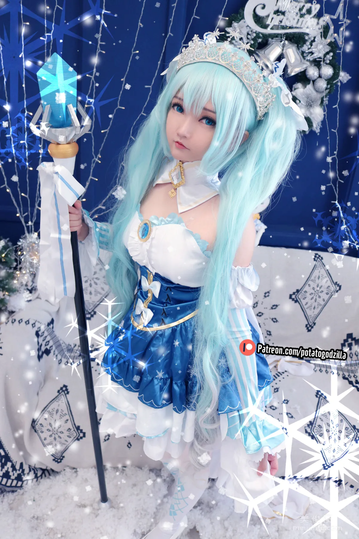 Coser小姐姐Potato Godzilla - Snow Miku1