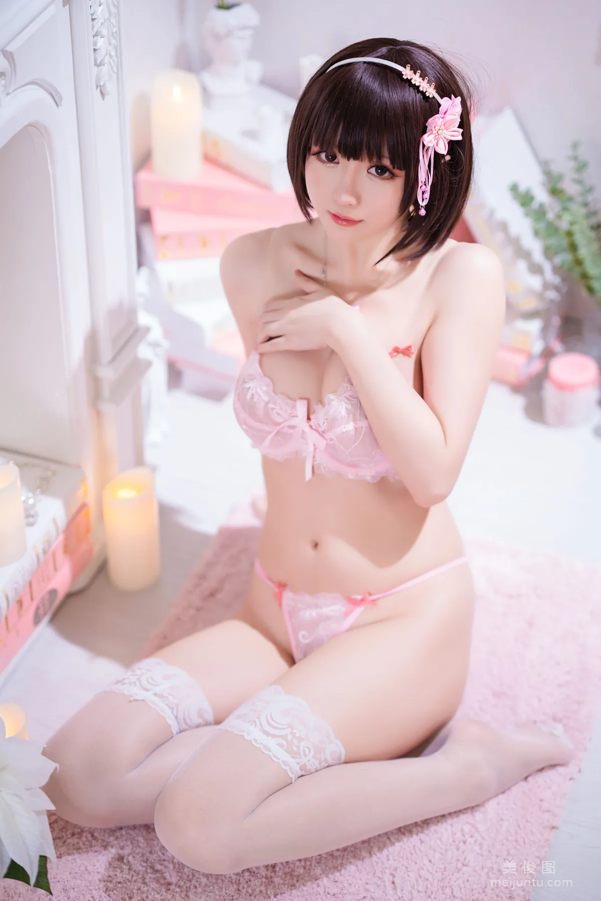 [COS福利] Coser小姐姐星之遲遲 - 加藤惠 特典禮服 46