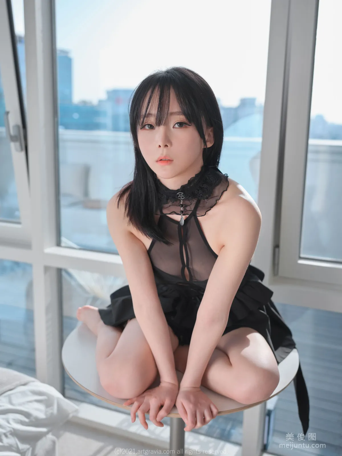 [ARTGRAVIA] VOL.243 Ming Sunha - 漏洞毛衣+情趣内衣 48