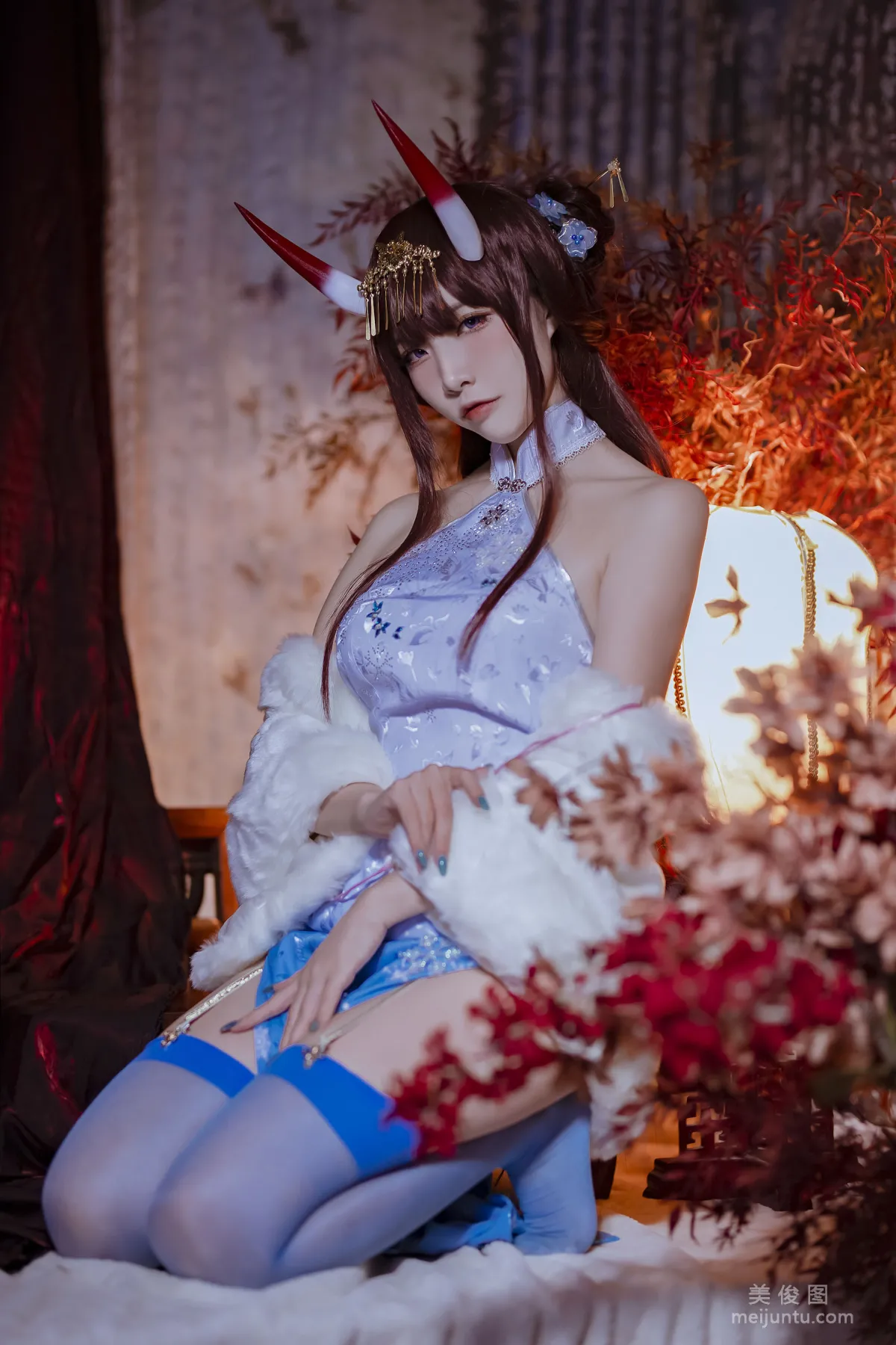 人气Coser二佐Nisa - 碧蓝航线 能代旗袍 写真套图16