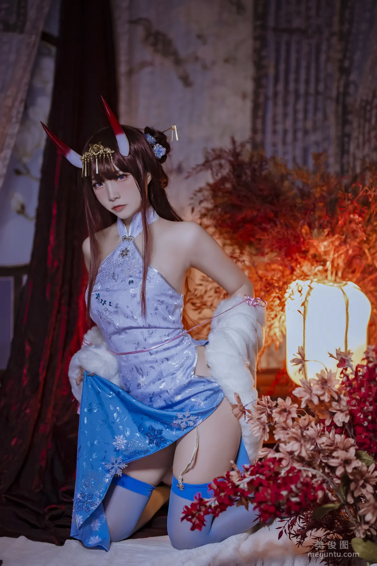 人气Coser二佐Nisa - 碧蓝航线 能代旗袍 写真套图12