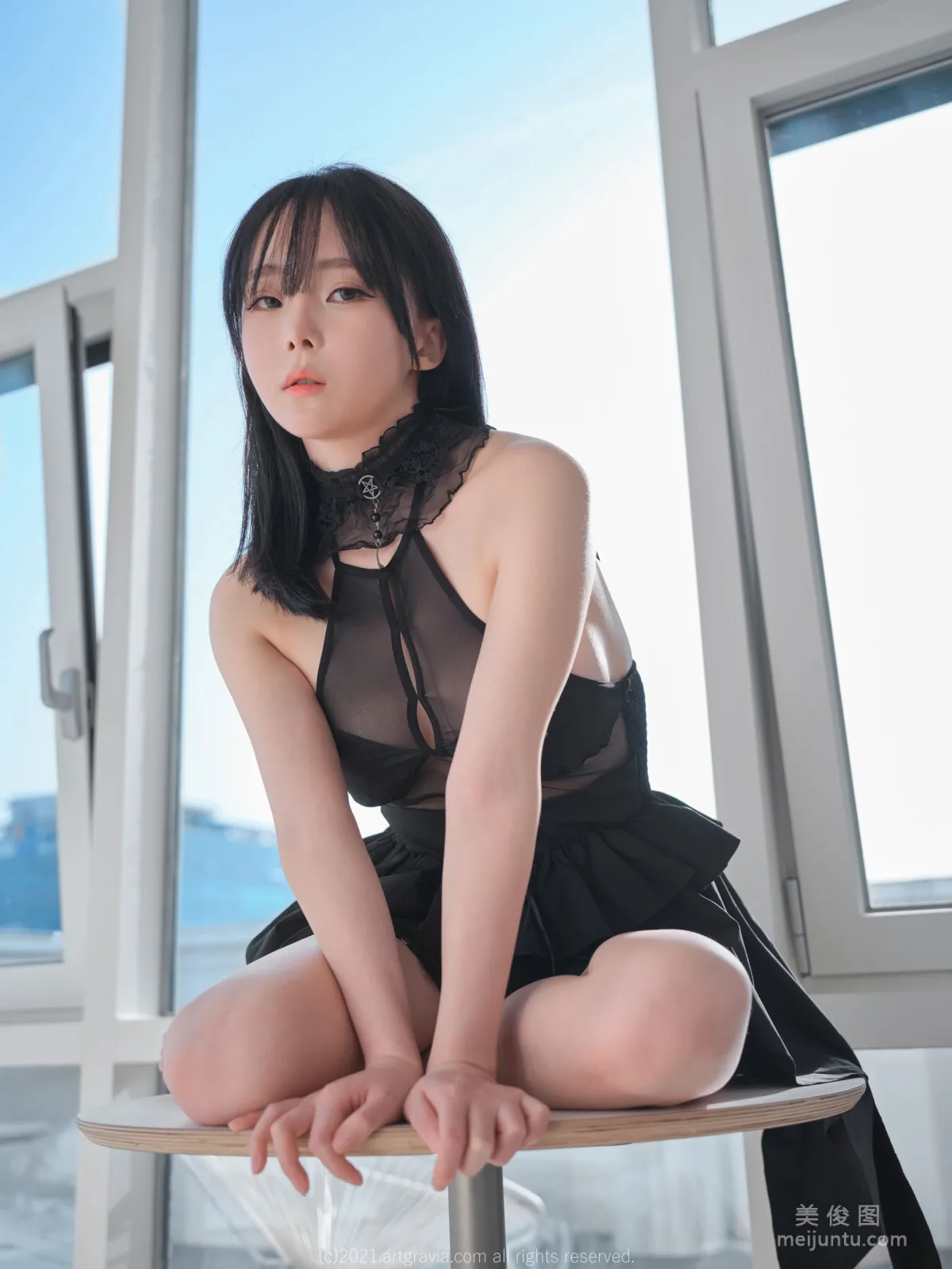 [ARTGRAVIA] VOL.243 Ming Sunha - 漏洞毛衣+情趣内衣 49
