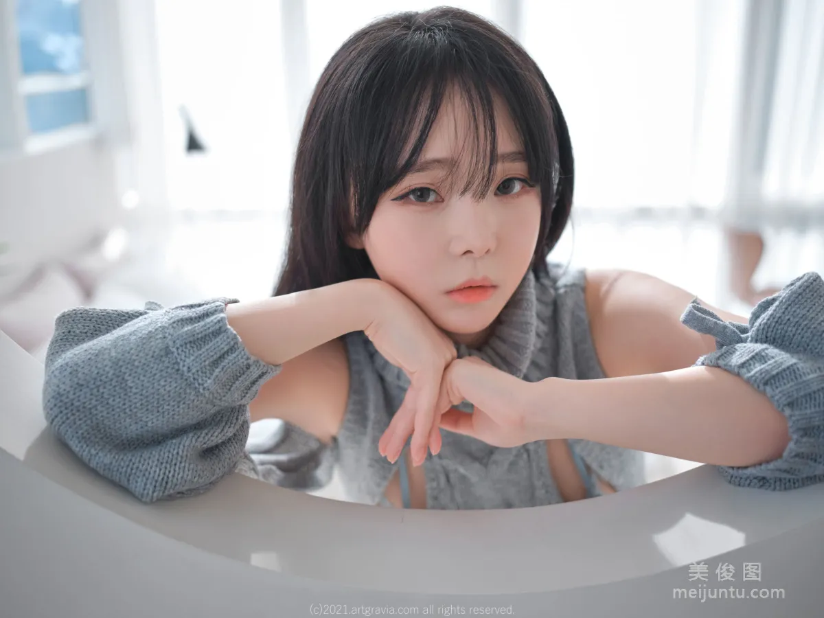 [ARTGRAVIA] VOL.243 Ming Sunha - 漏洞毛衣+情趣内衣 18