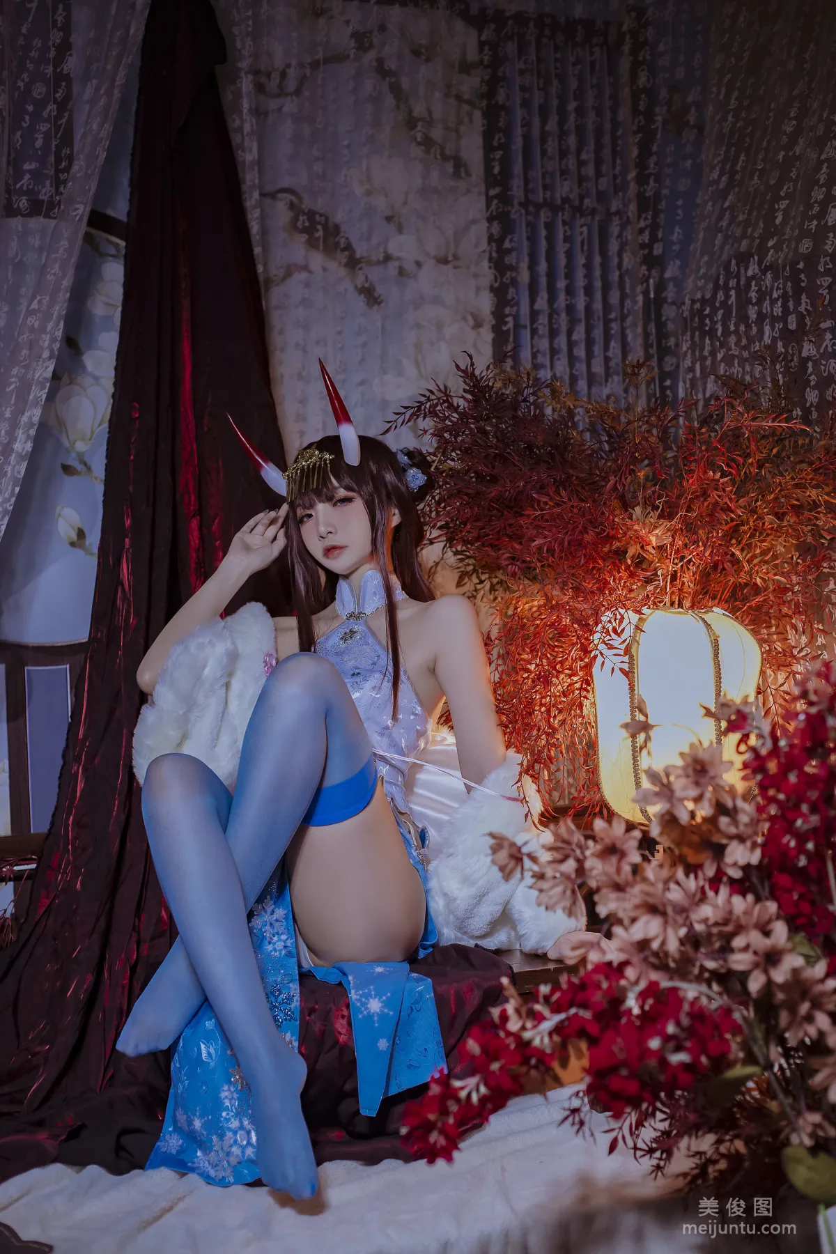 人气Coser二佐Nisa - 碧蓝航线 能代旗袍 写真套图2