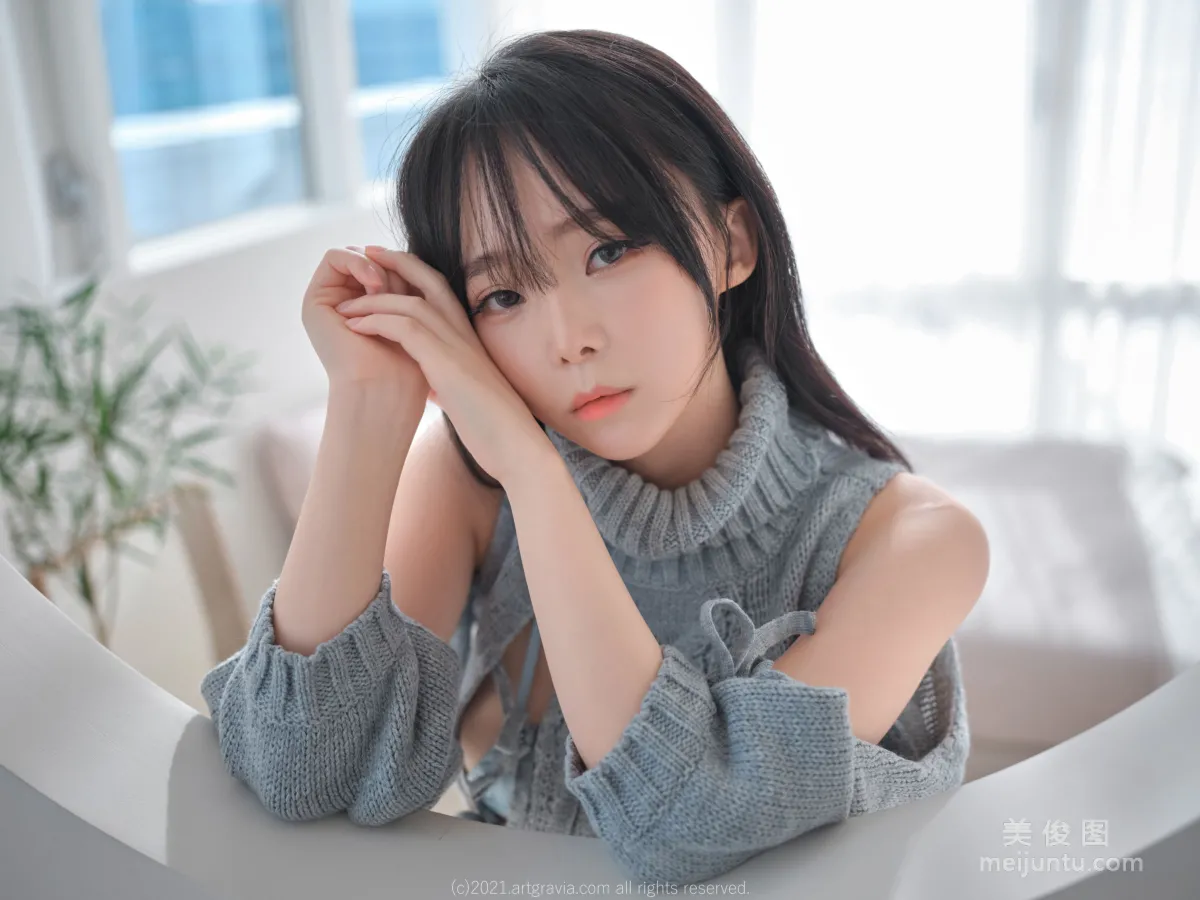 [ARTGRAVIA] VOL.243 Ming Sunha - 漏洞毛衣+情趣内衣 19