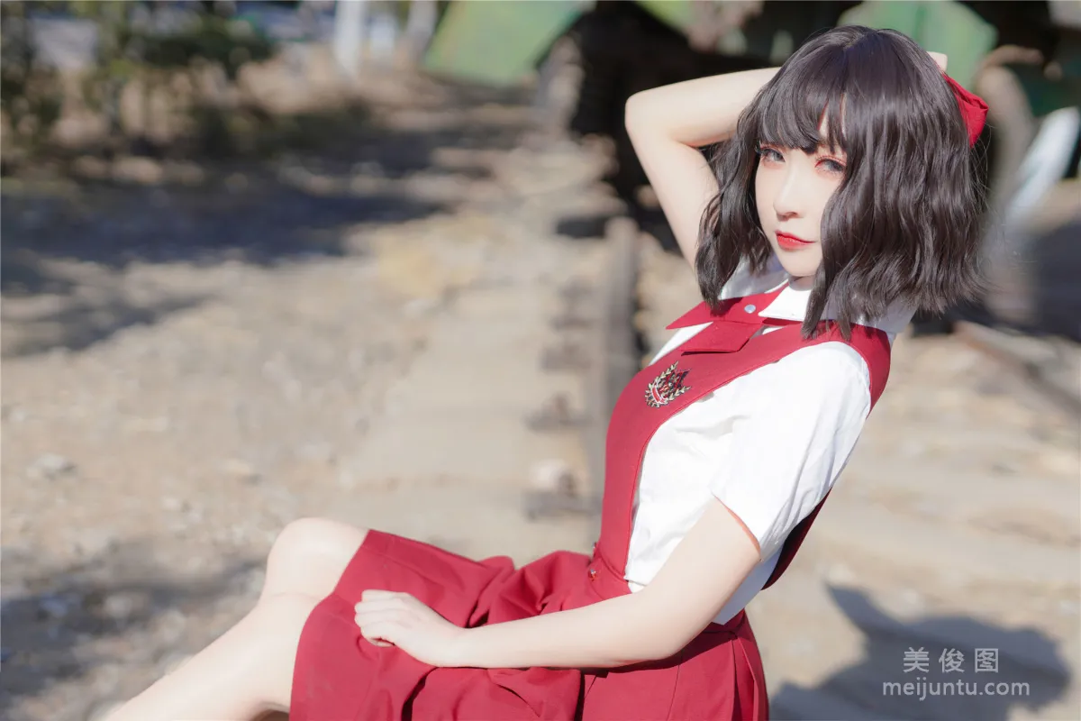 [喵糖映畫] VOL.444 紅色JK裙 套圖 30
