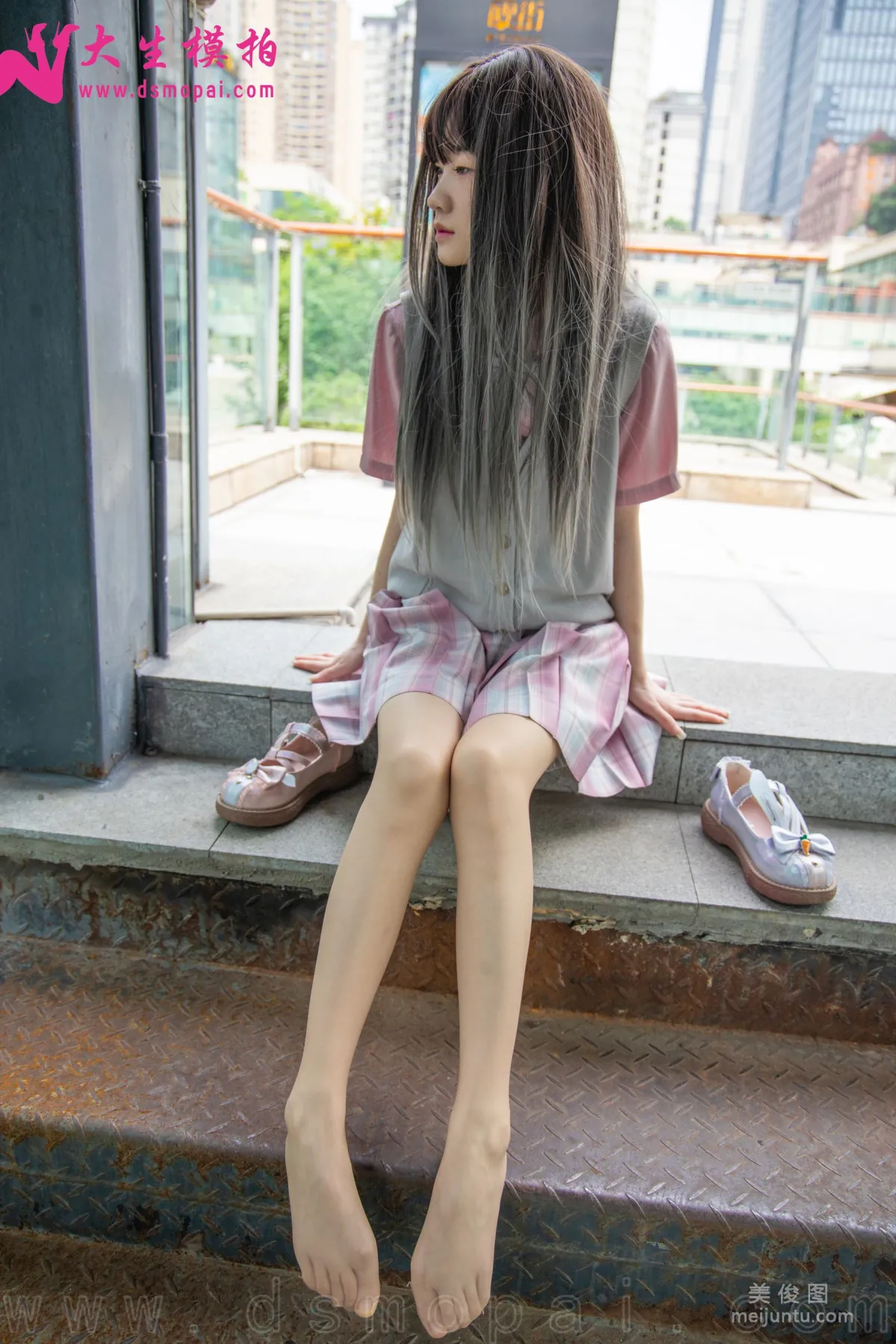 [大生模拍] No.228 範範 - JK雙絲 套圖 23