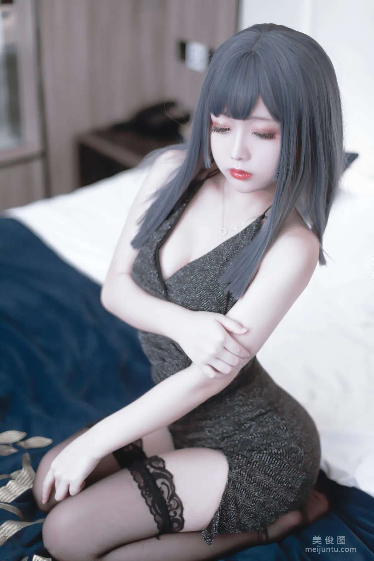 Cosplay日奈嬌 - 黑色禮服 寫真套圖 38