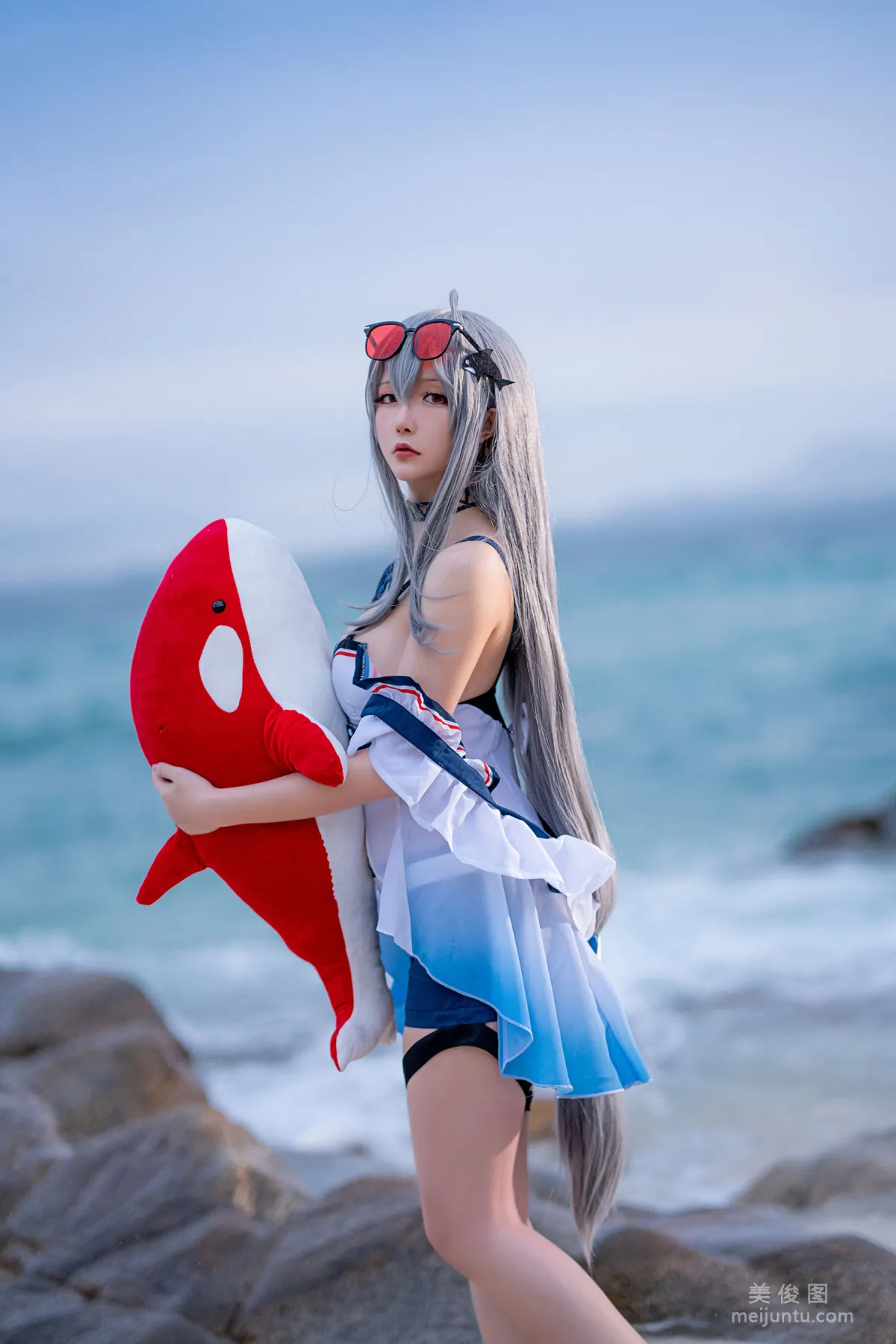 [COS福利] 星之迟迟 - 明日方舟《斯卡蒂》 写真套图1