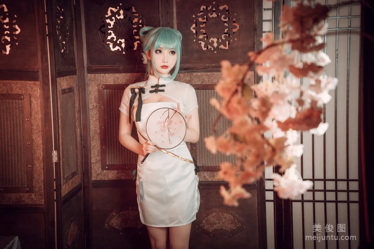 可爱人气Coser面饼仙儿 - 初音旗袍 写真套图28