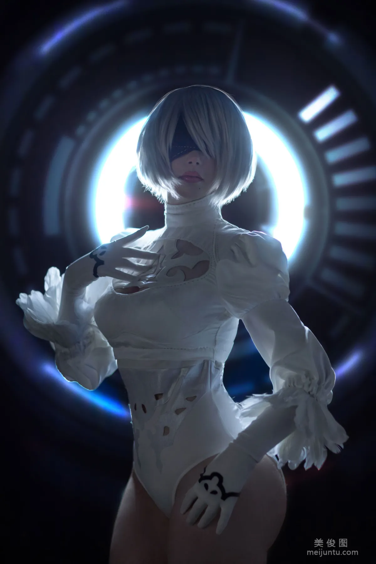 國外美女SayaTheFox - 2B White Dress 7