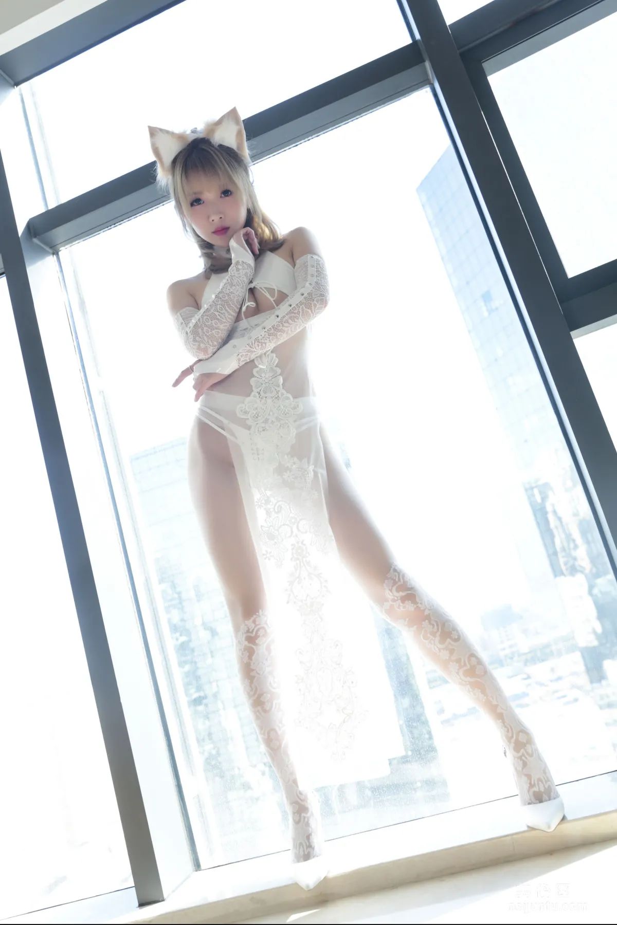 鬥魚主播小女巫露娜 - 白色戀人 寫真套圖 10