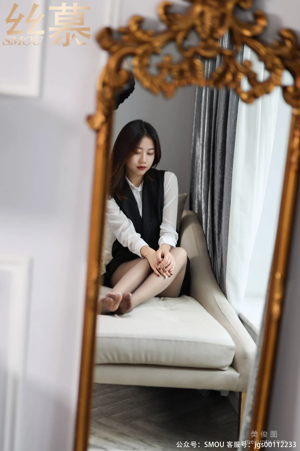 [丝慕社SMOU] SM439 米朵 《细闪高跟鞋》 丝袜美腿写真35