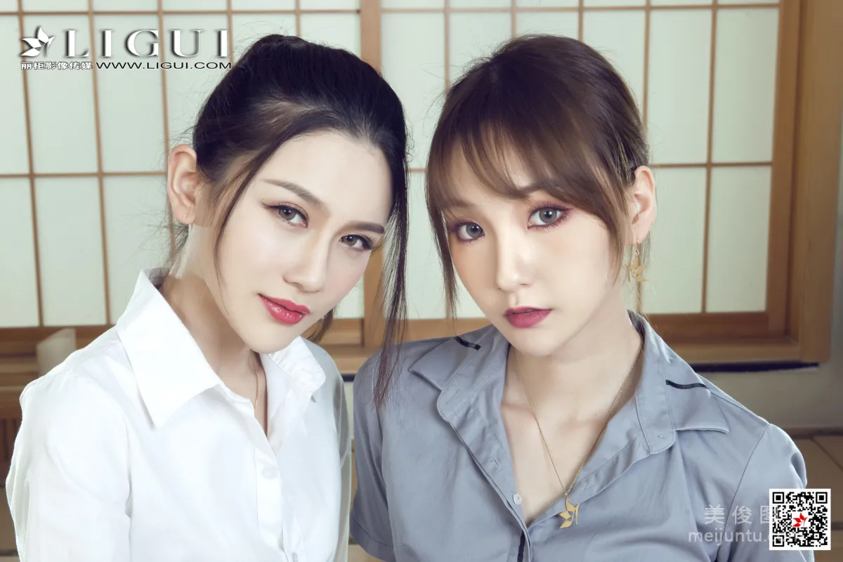 [丽柜Ligui] 蕊蕊&甜甜 《双生花-花漾蜜莲》 丝袜诱惑写真2