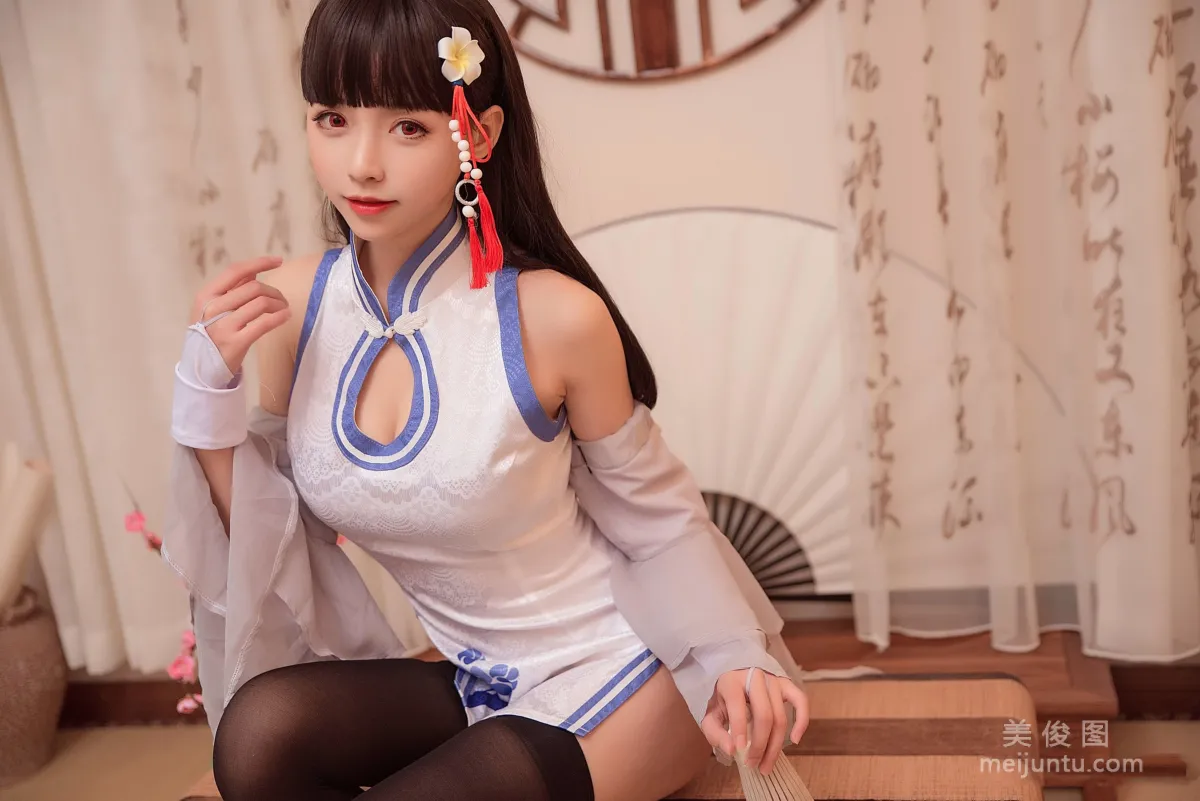 [COS福利] 大大卷卷小卷 - 黑絲旗袍 6