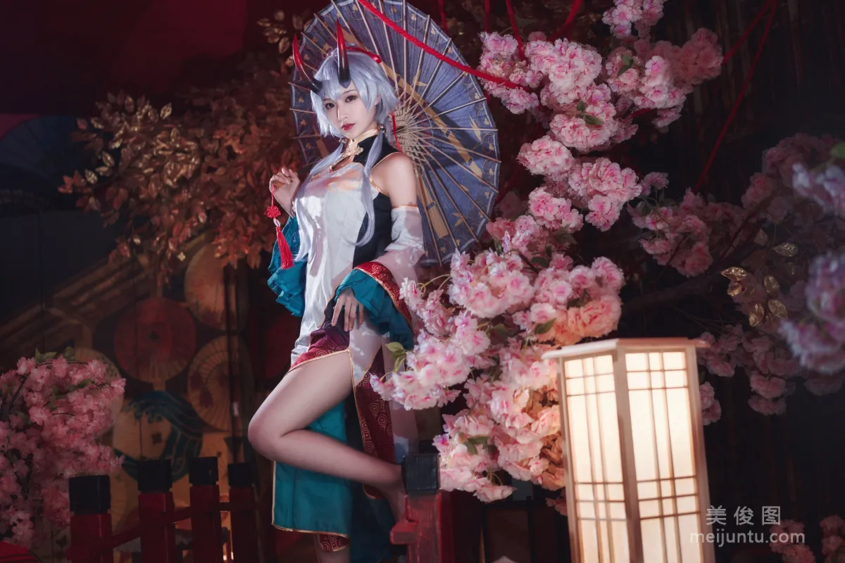[COS福利] 动漫博主铁板烧鬼舞w - 巴御前 写真套图1