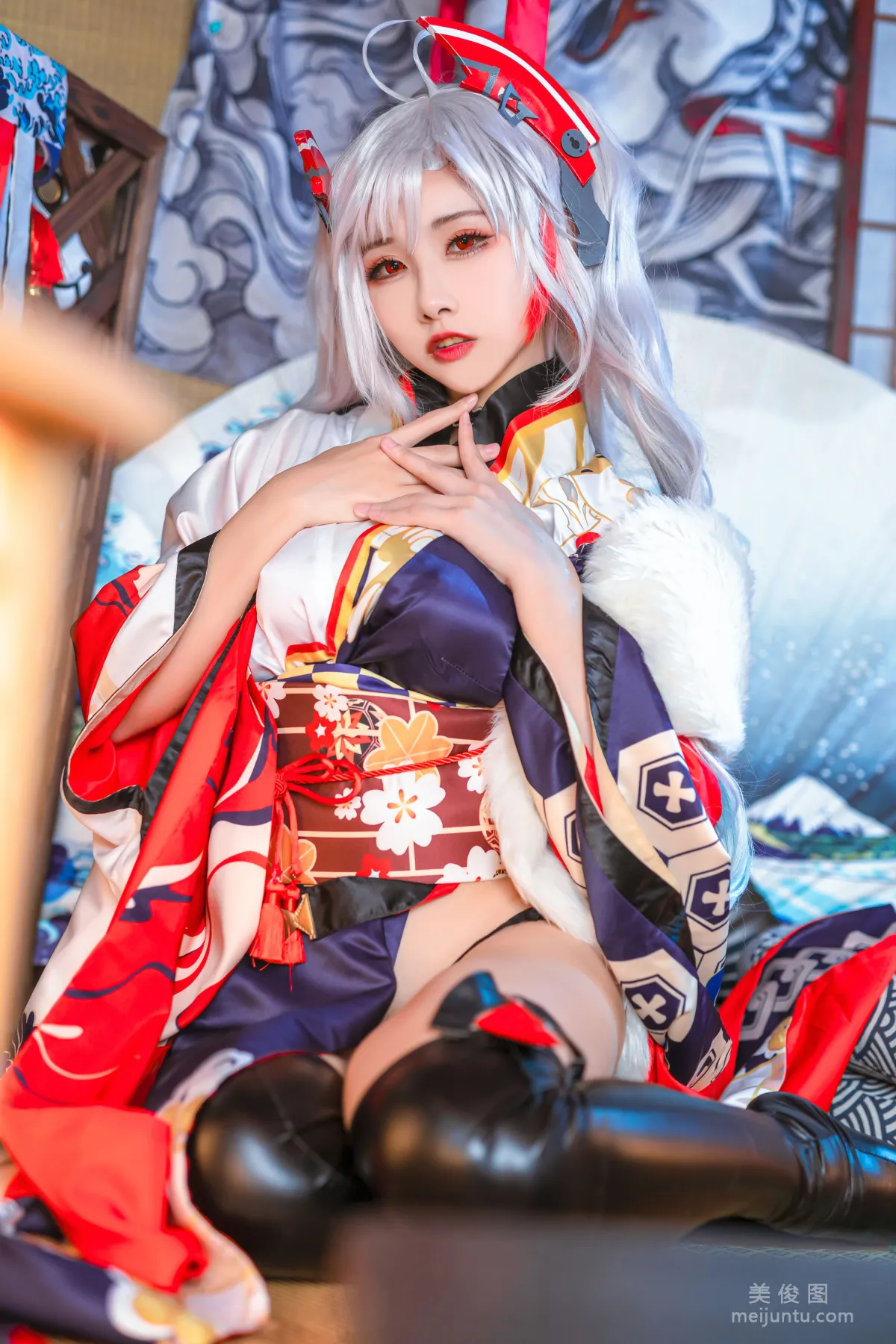 [COS福利] 微博妹子Momoko葵葵 - 歐根之和服 寫真套圖 18