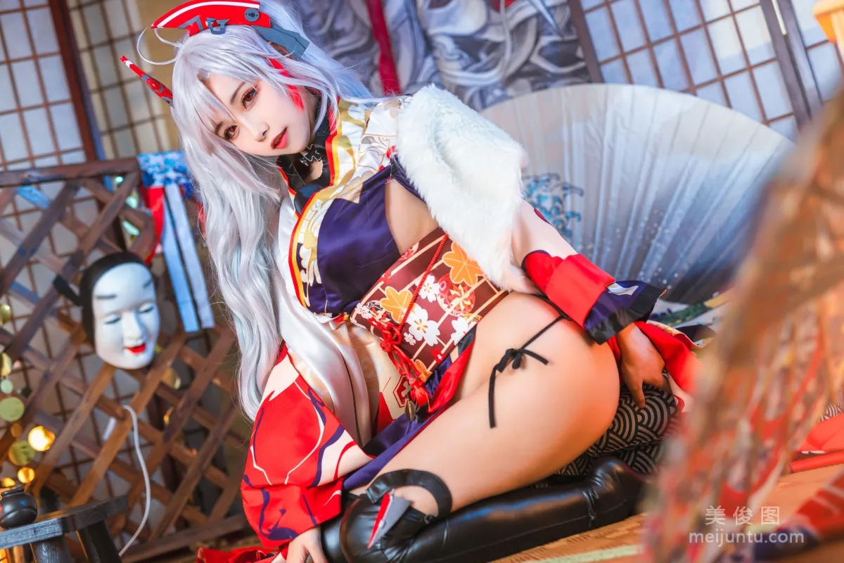 [COS福利] 微博妹子Momoko葵葵 - 欧根之和服 写真套图8