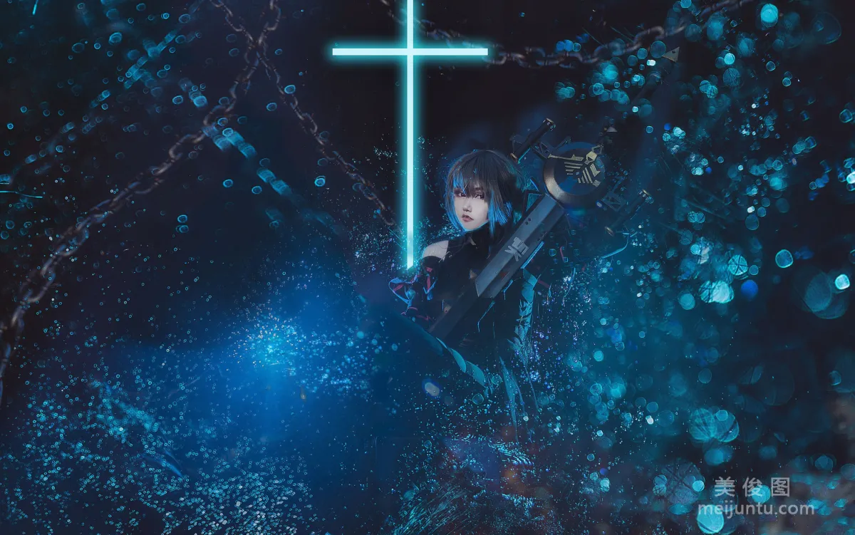 微博萌妹蓝小沂KiKi - 明日方舟 幽灵鲨1