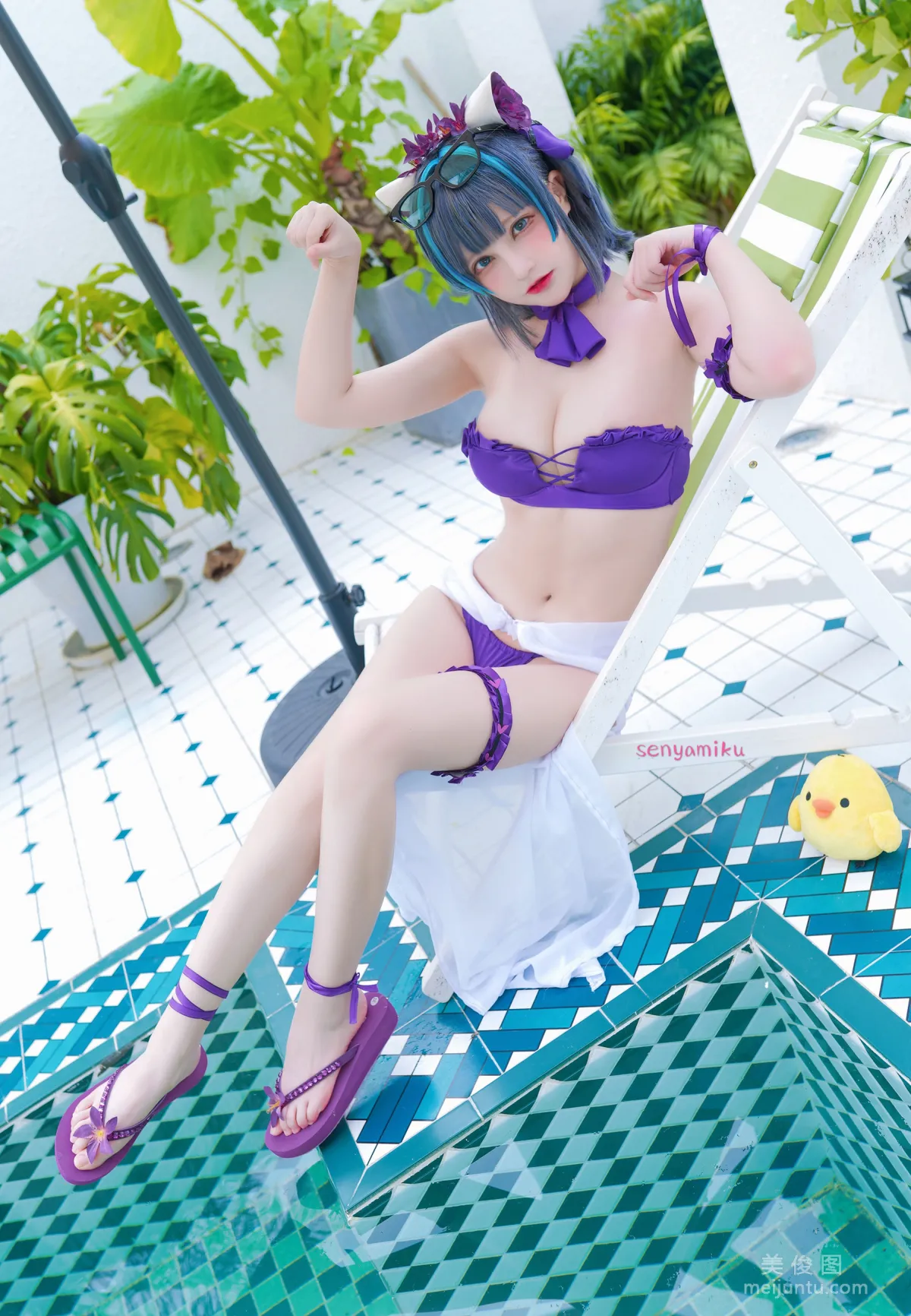 [COS福利] 千夜未来（Senya Miku）- 柴郡电子 写真套图2