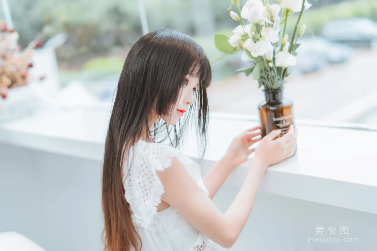 [COS福利] 桜桃喵 - 清新之白花花 6