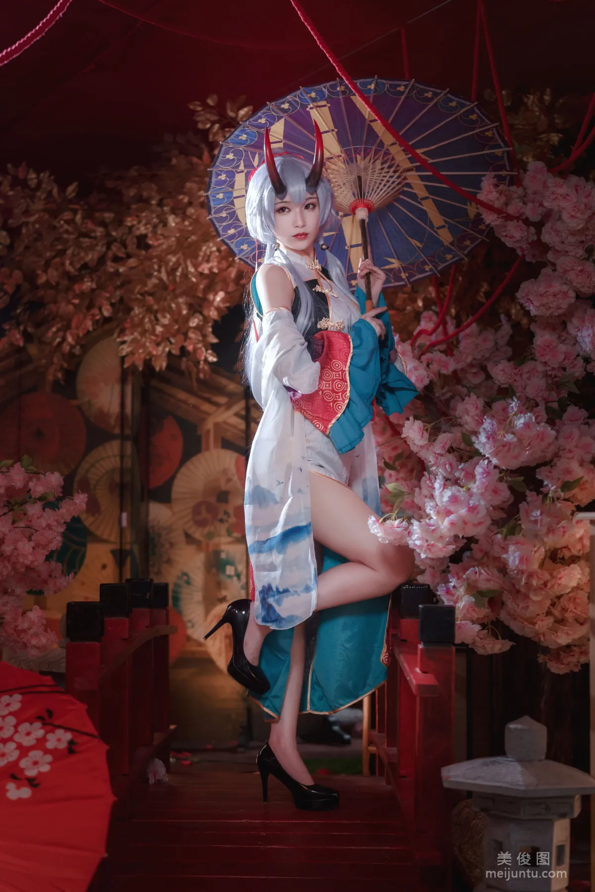 [COS福利] 动漫博主铁板烧鬼舞w - 巴御前 写真套图3