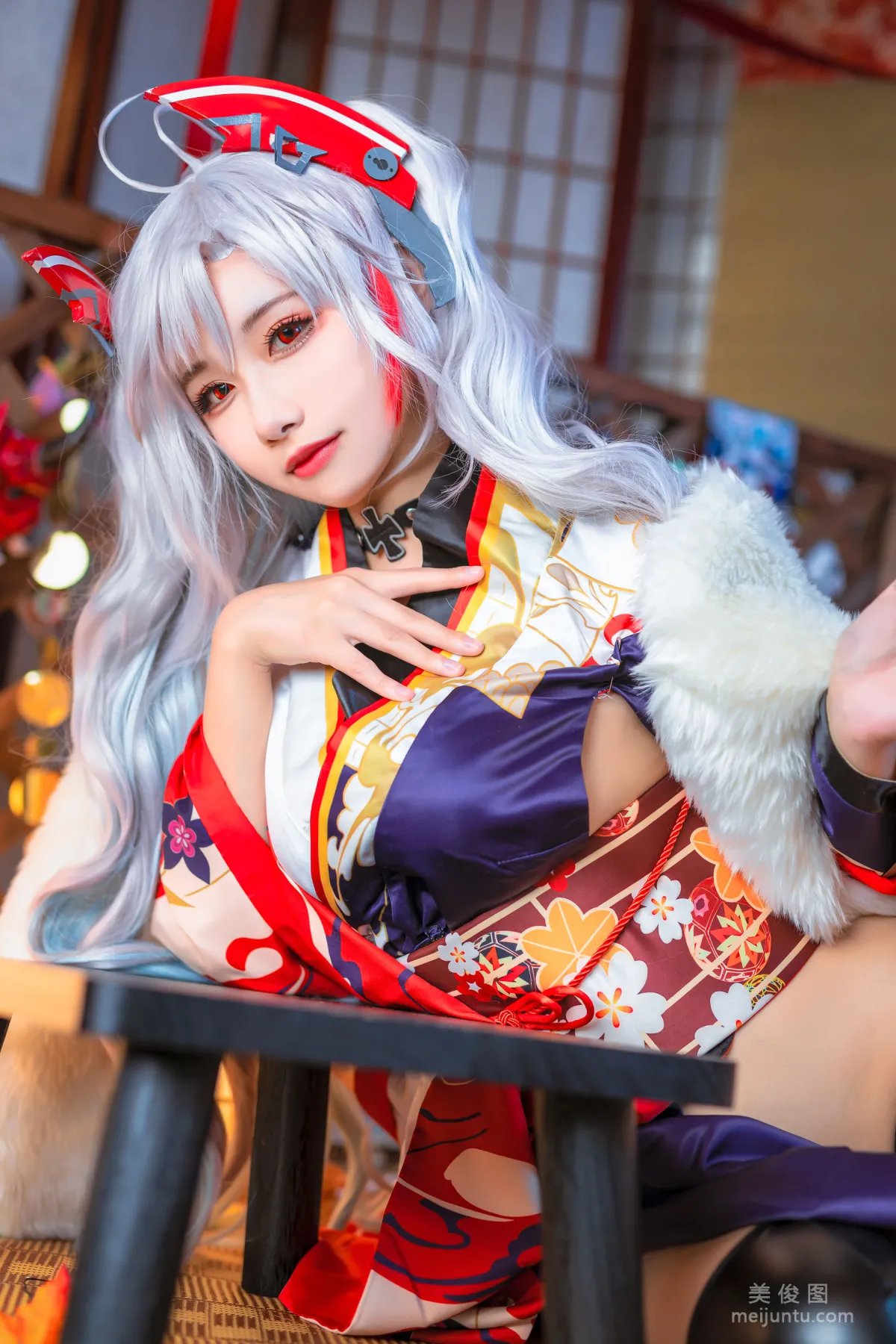 [COS福利] 微博妹子Momoko葵葵 - 歐根之和服 寫真套圖 10