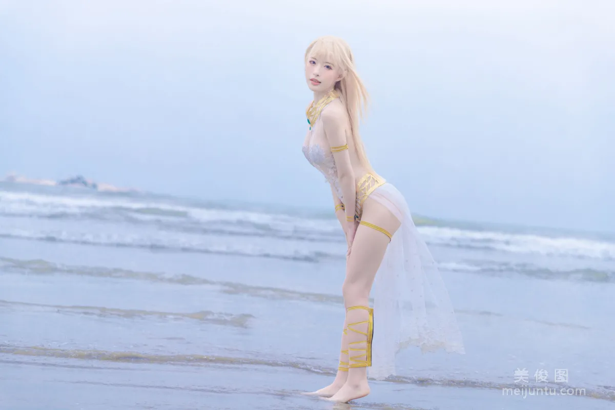 [網紅COSER] 尤物清水由乃 - 瑪麗蘿絲白色泳衣 9