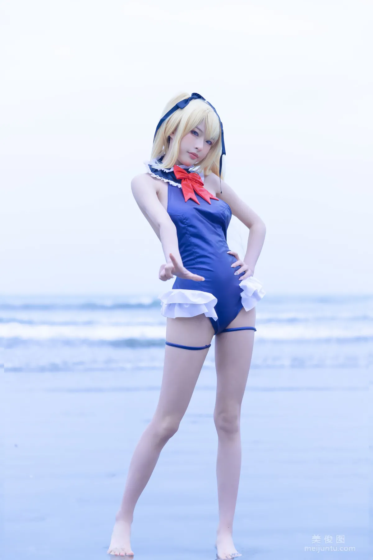 [網紅COSER] 尤物清水由乃 - 瑪麗蘿絲藍色泳衣 11