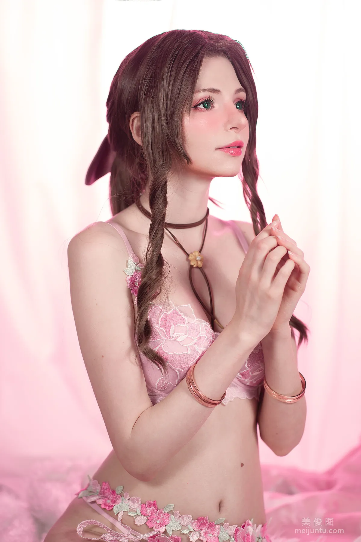 [網紅COSER] Peach milky - Aerith Lingerie 2