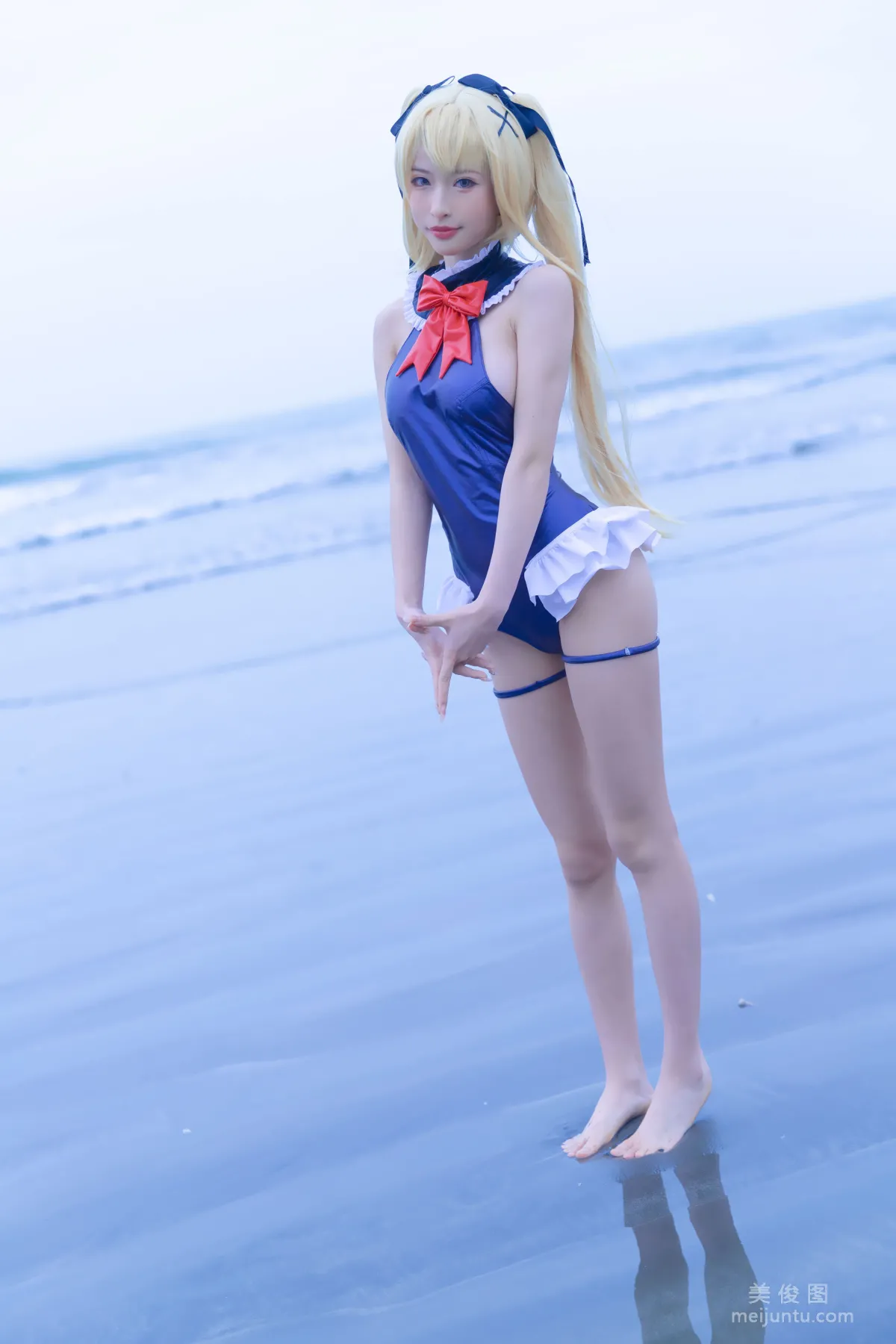 [網紅COSER] 尤物清水由乃 - 瑪麗蘿絲藍色泳衣 9