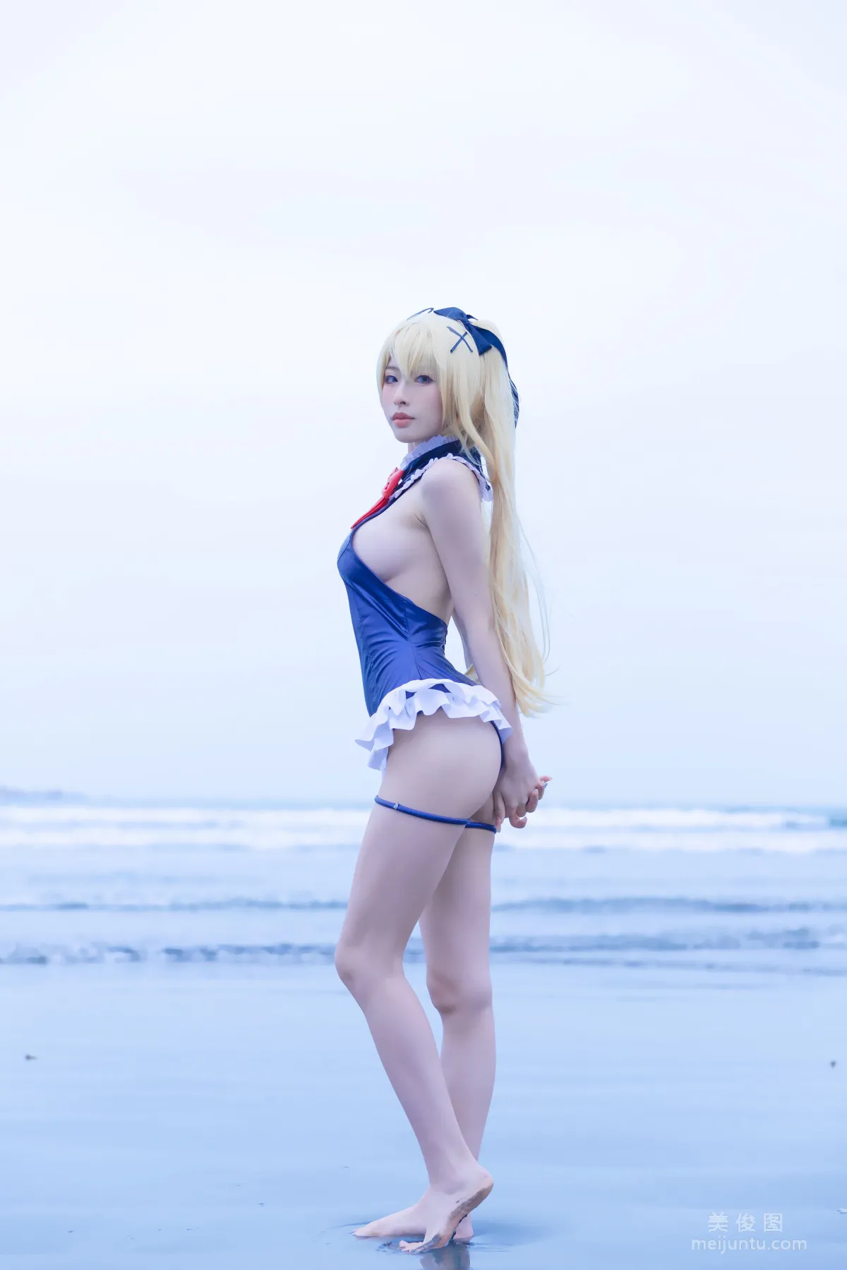 [網紅COSER] 尤物清水由乃 - 瑪麗蘿絲藍色泳衣 10