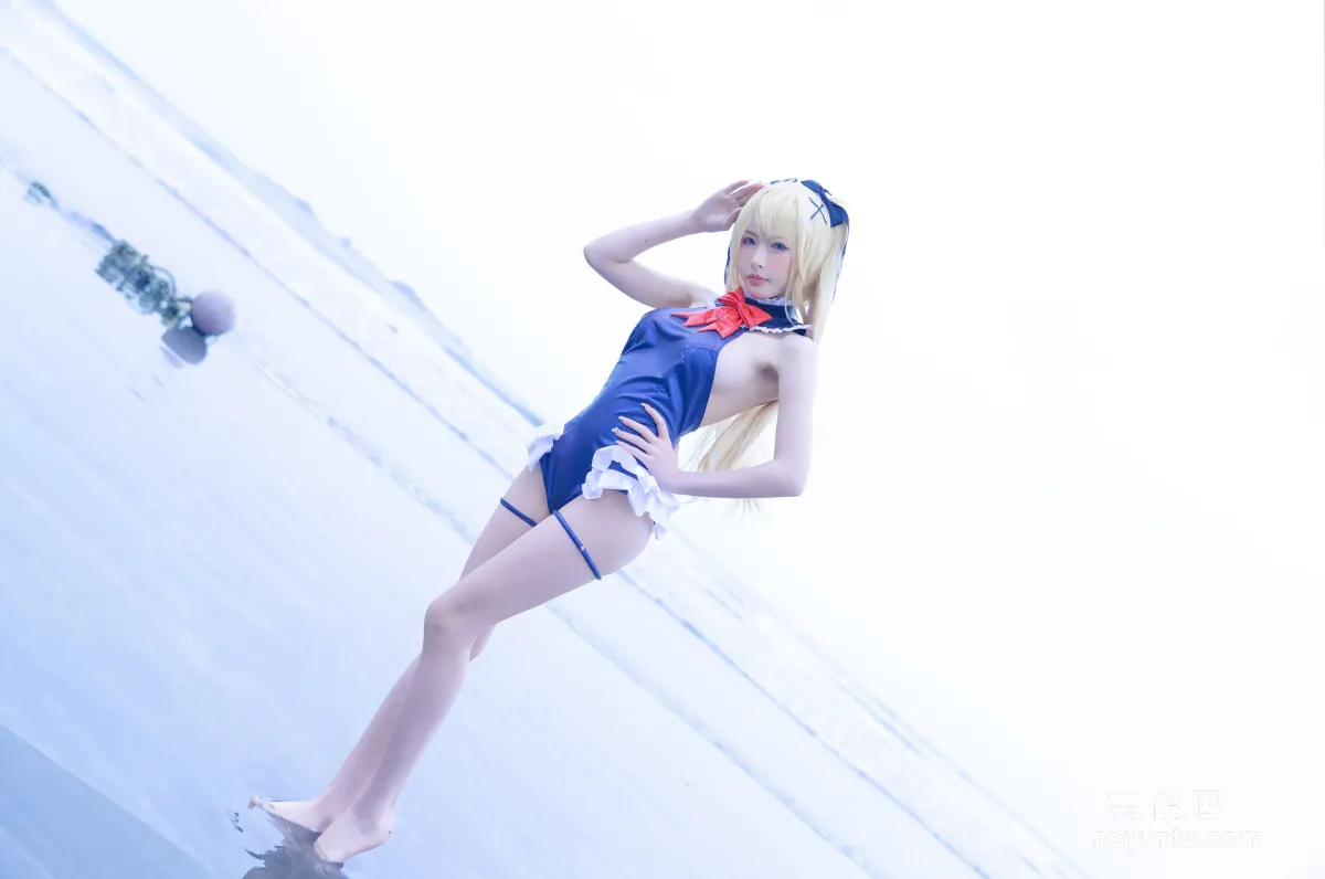 [網紅COSER] 尤物清水由乃 - 瑪麗蘿絲藍色泳衣 6