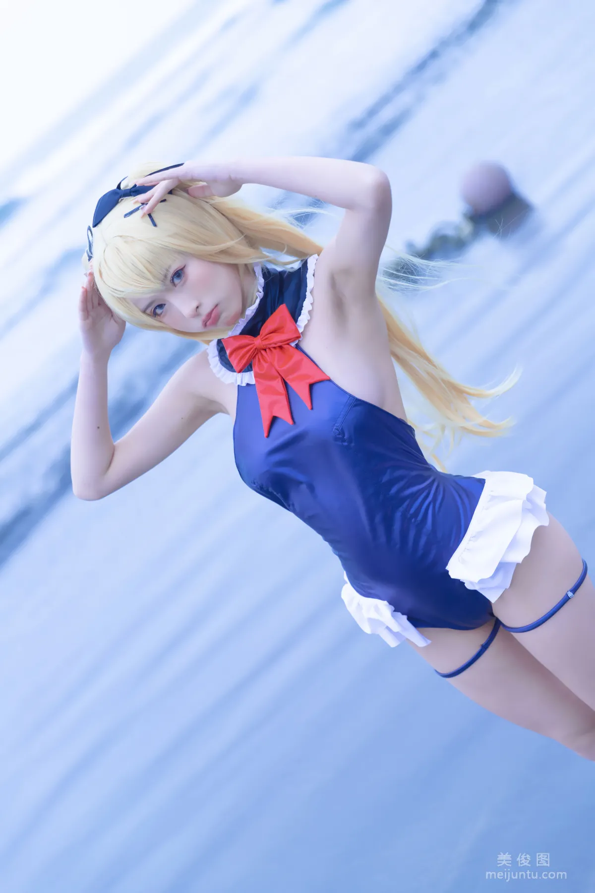 [網紅COSER] 尤物清水由乃 - 瑪麗蘿絲藍色泳衣 3