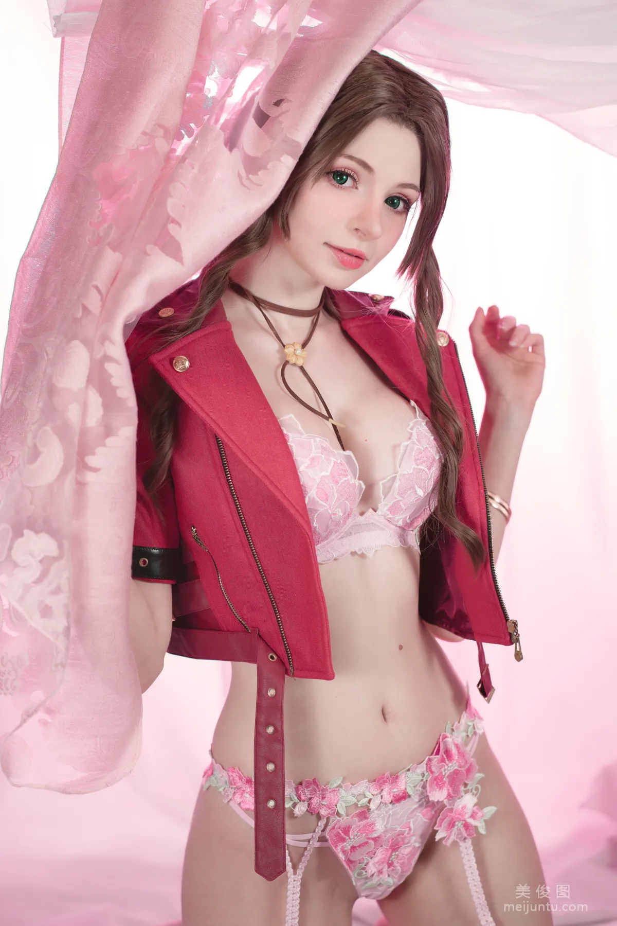 [網紅COSER] Peach milky - Aerith Lingerie 17