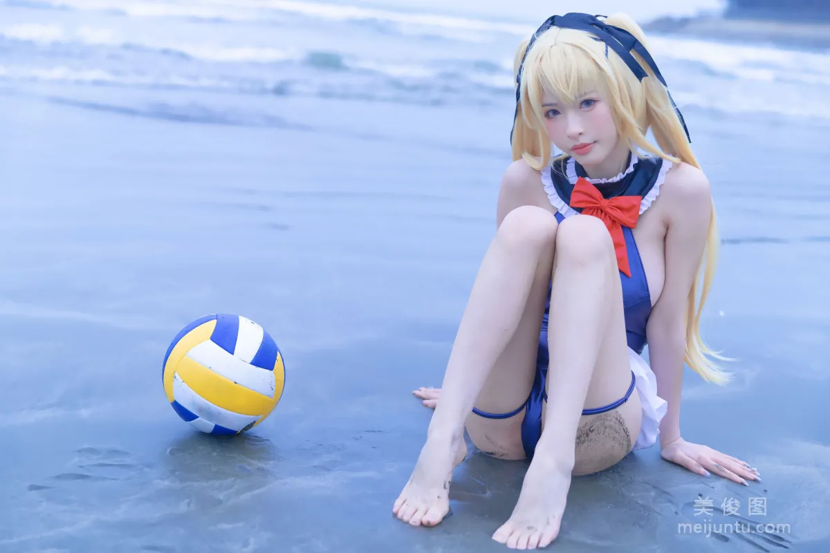 [網紅COSER] 尤物清水由乃 - 瑪麗蘿絲藍色泳衣 29