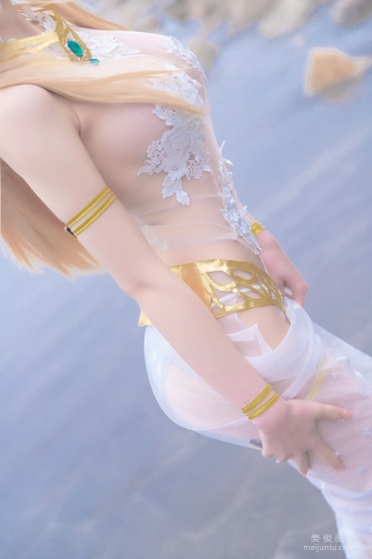 [網紅COSER] 尤物清水由乃 - 瑪麗蘿絲白色泳衣 14