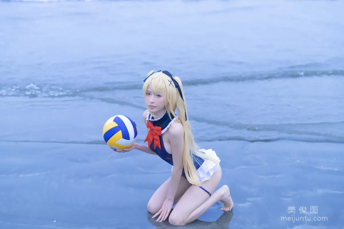 [網紅COSER] 尤物清水由乃 - 瑪麗蘿絲藍色泳衣 19