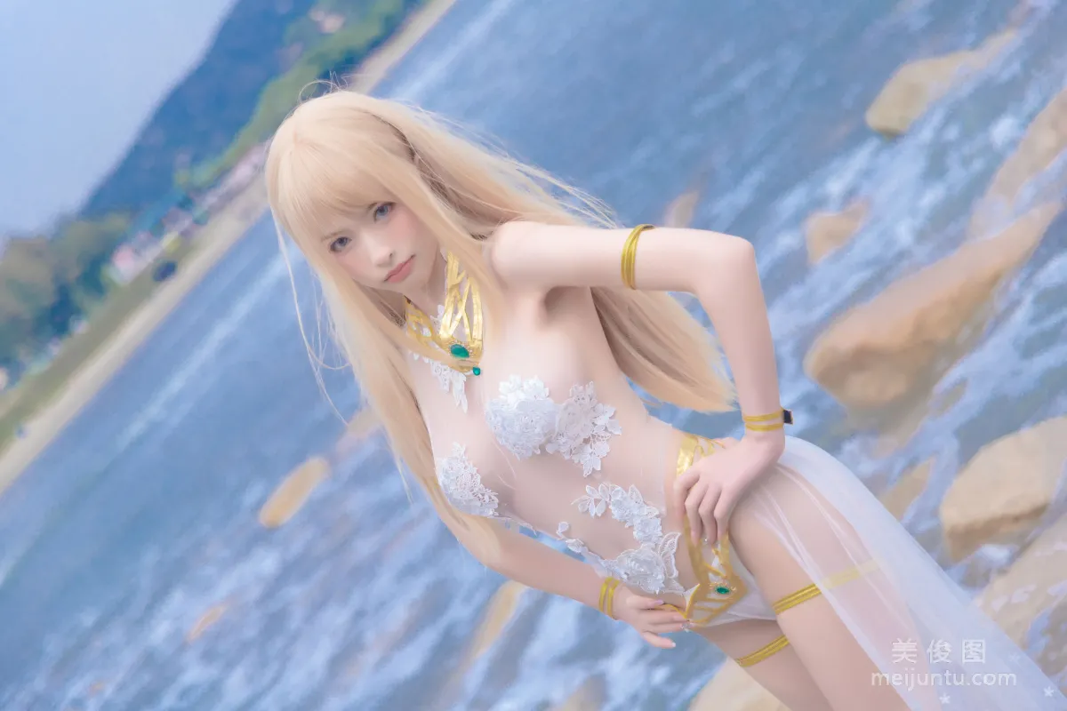 [網紅COSER] 尤物清水由乃 - 瑪麗蘿絲白色泳衣 26