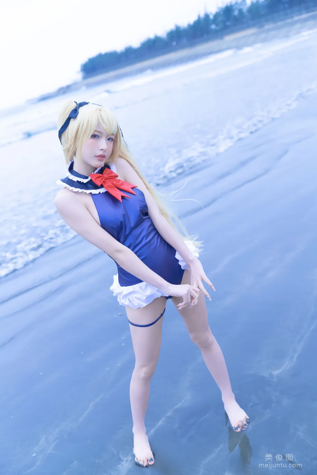 [網紅COSER] 尤物清水由乃 - 瑪麗蘿絲藍色泳衣 5