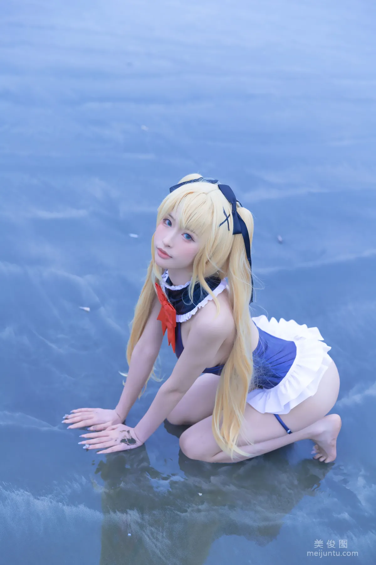 [網紅COSER] 尤物清水由乃 - 瑪麗蘿絲藍色泳衣 17
