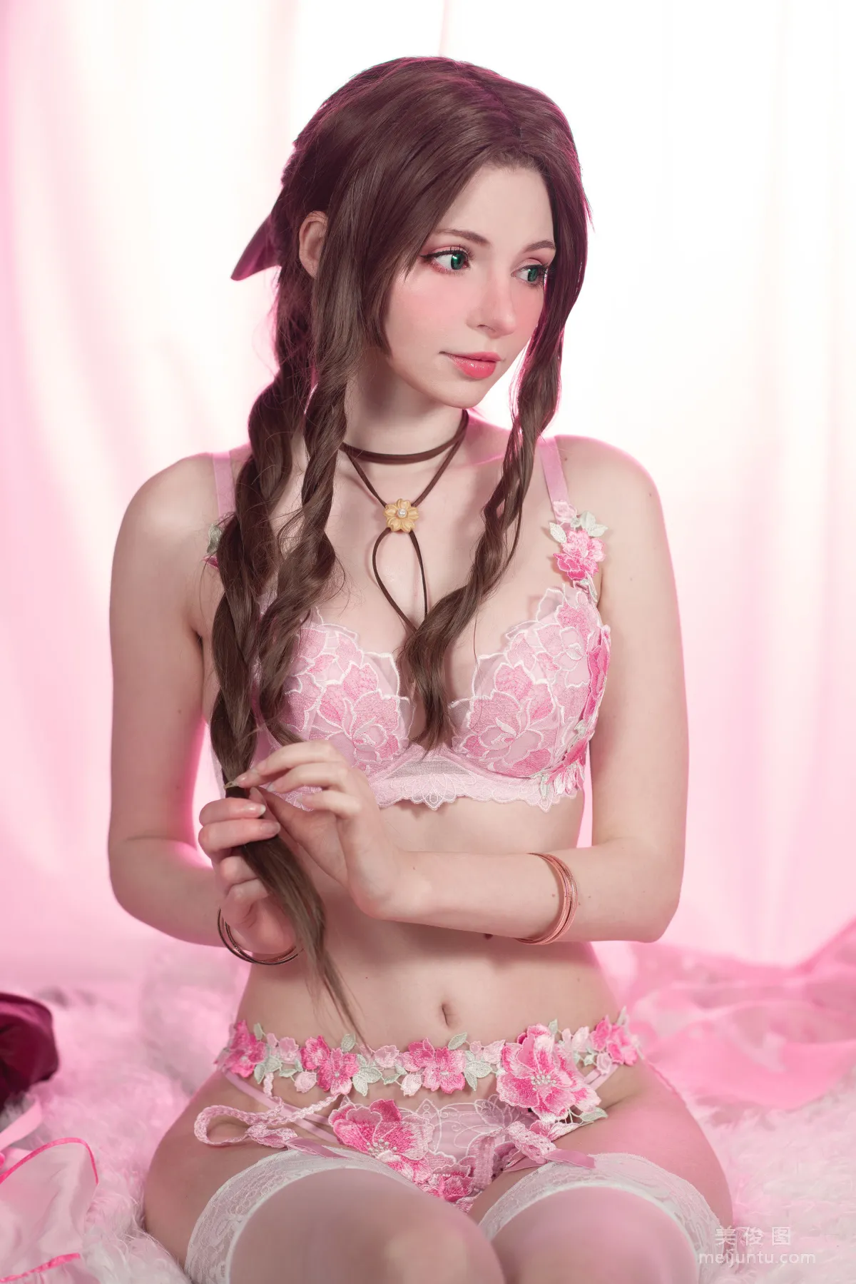 [網紅COSER] Peach milky - Aerith Lingerie 7