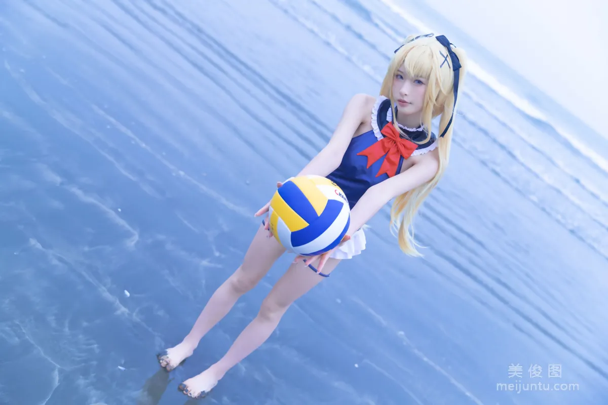 [網紅COSER] 尤物清水由乃 - 瑪麗蘿絲藍色泳衣 14