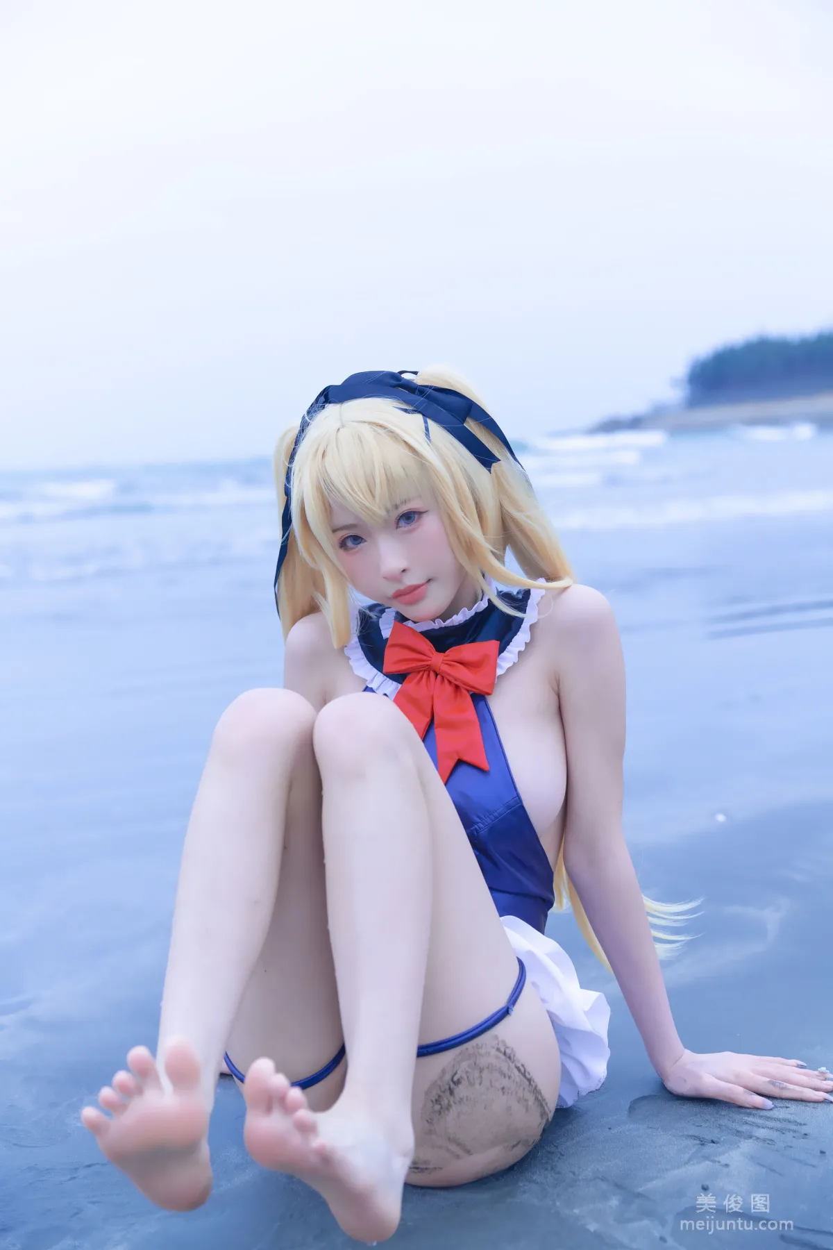 [網紅COSER] 尤物清水由乃 - 瑪麗蘿絲藍色泳衣 31