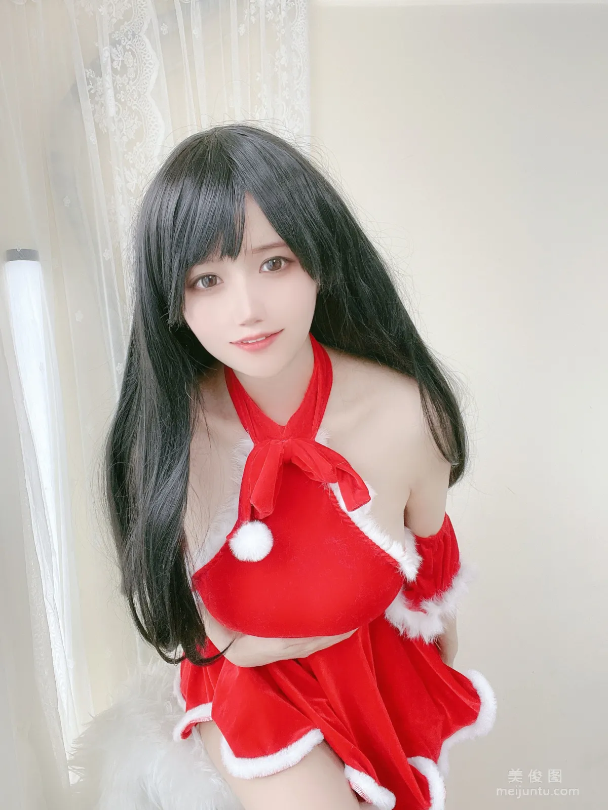 [網紅COSER] 動漫博主小倉千代w - 紅色聖誕禮物裙 1