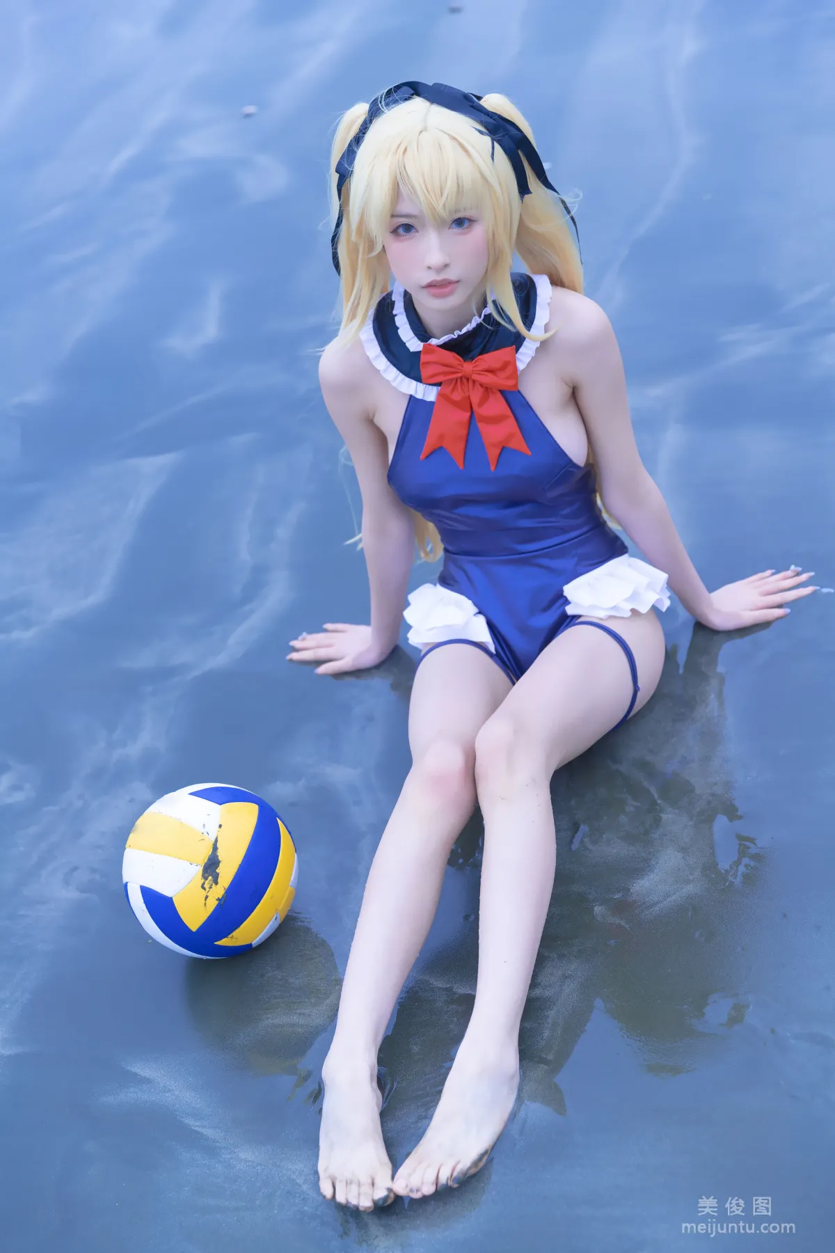 [網紅COSER] 尤物清水由乃 - 瑪麗蘿絲藍色泳衣 23