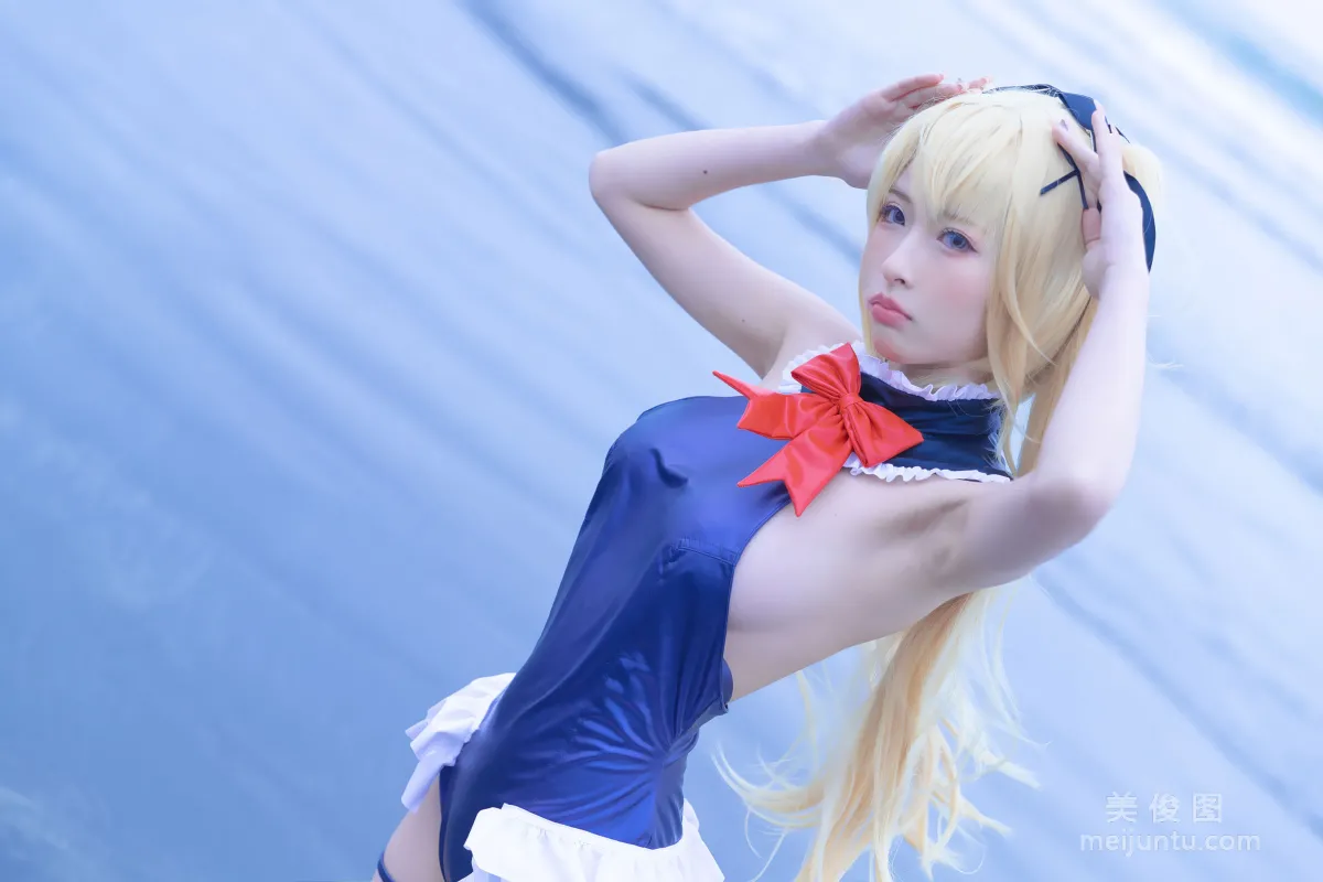 [網紅COSER] 尤物清水由乃 - 瑪麗蘿絲藍色泳衣 4