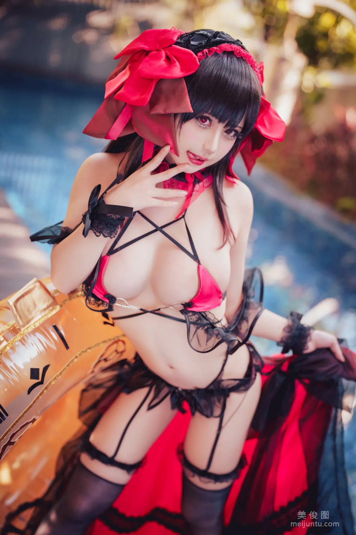 [網紅COSER] 沖田凜花Rinka - Kurumi Tokisaki Swimsuit 2