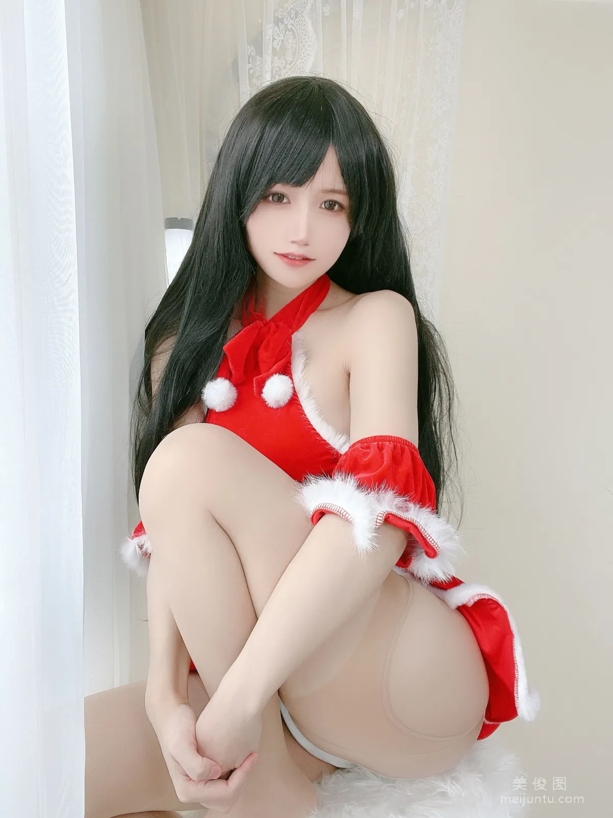 [網紅COSER] 動漫博主小倉千代w - 紅色聖誕禮物裙 5